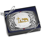 Men's Montana Silversmiths Midnight Range Buckle with Praying Cowboy 58410-731M