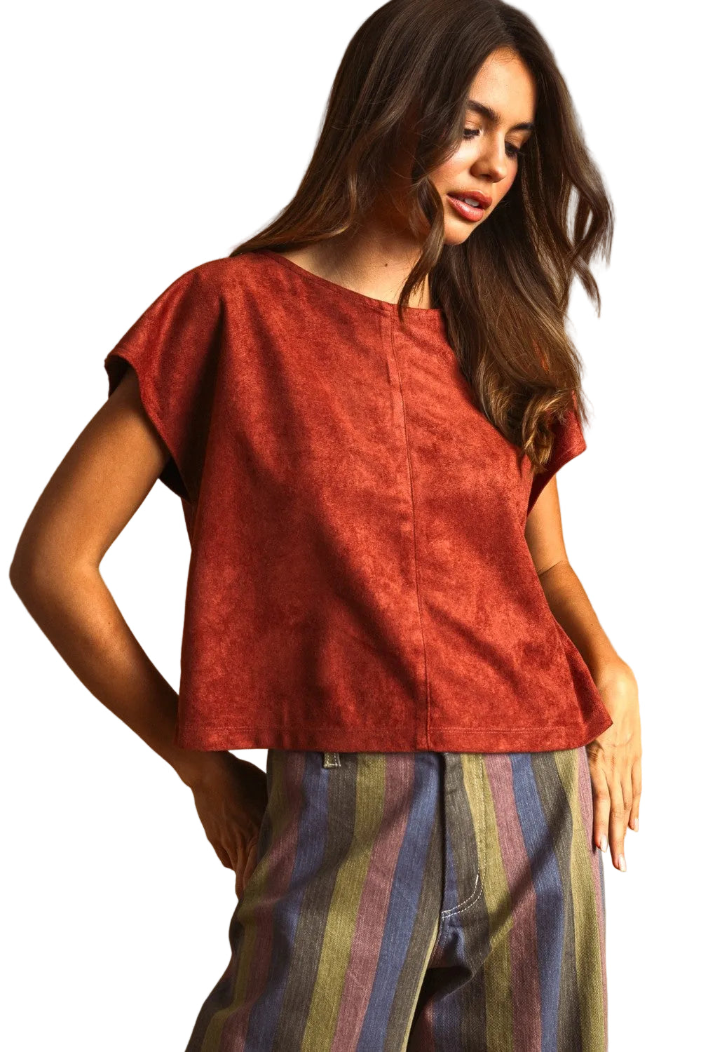 Women's Suede Crop Top 