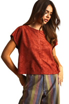 Women's Suede Crop Top 