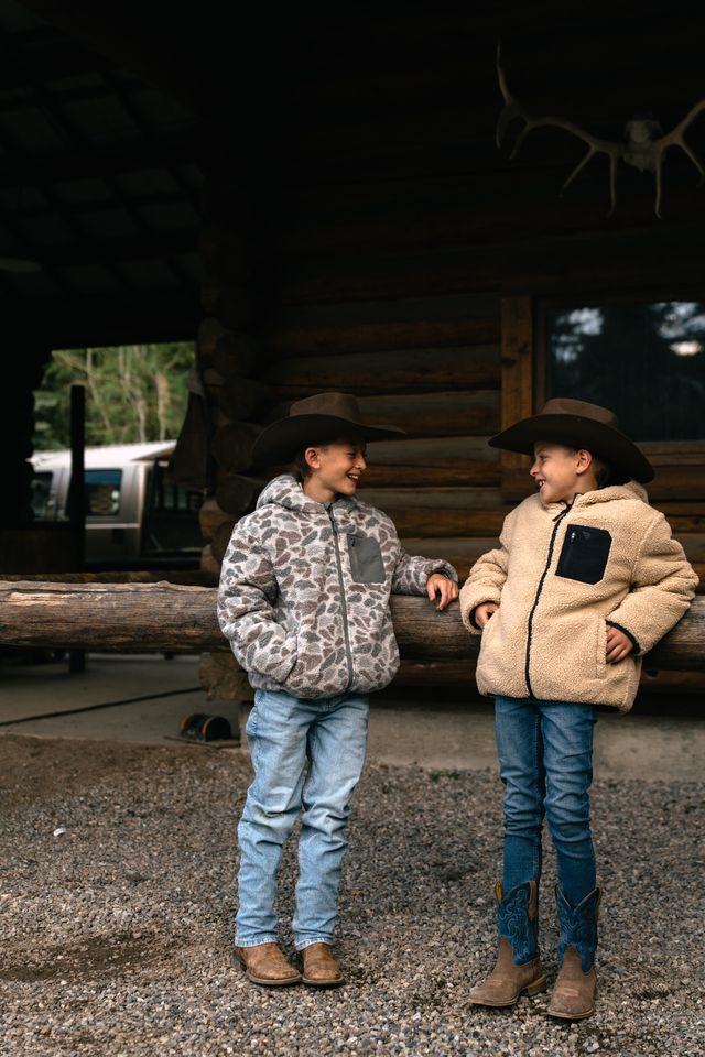 Burlebo Boy's Tan Mountain Fleece Hoodie Jacket Y-MFHJ-TAN