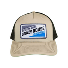 Tan Snapback with Diagonal Crazy House - Crazy House Western Wear