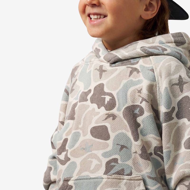 Burlebo Boy's Mallard Mayhem Camo Vintage Washed Hoodie Y-VWFH-MMAYC
