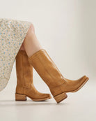 Tecovas Women's Camel Cowhide The Charlie Cutter Toe Boots W20060CML