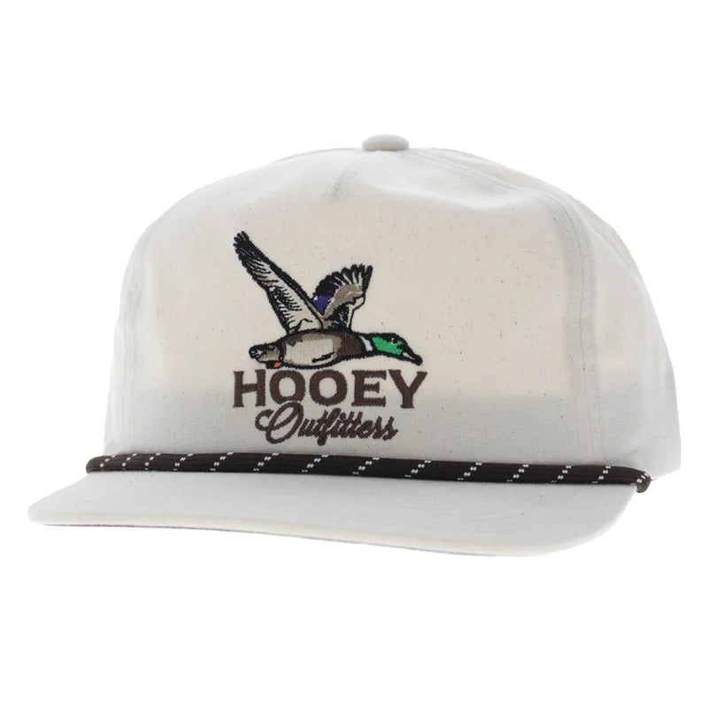 Hooey Men's Cream Mallard 5-Panel Full Surround Snapback 6038T-CR