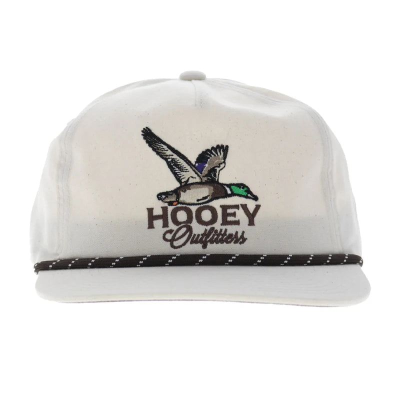 Hooey Men's Cream Mallard 5-Panel Full Surround Snapback 6038T-CR