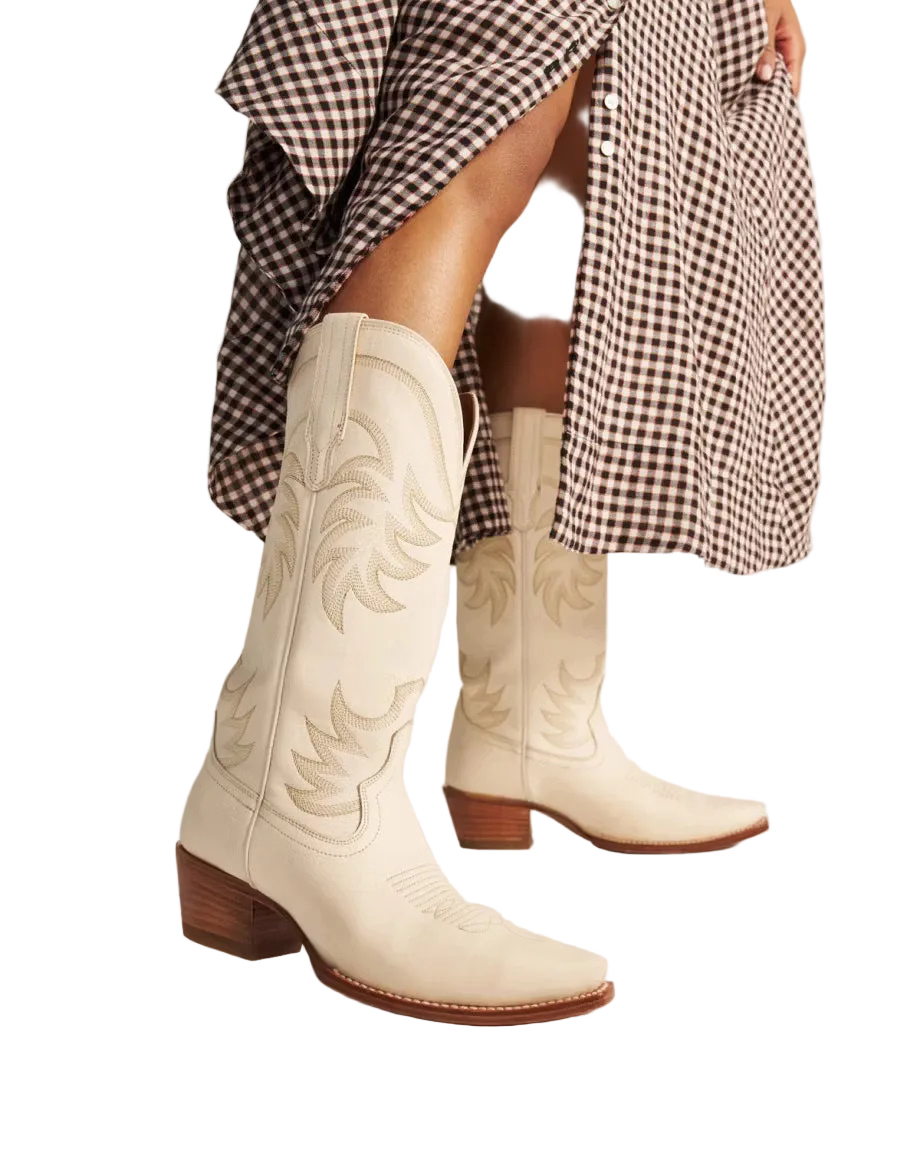 Tecovas Women's Bone Cowhide Snip Toe Boots W20007BON