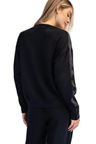 Women's Rae Mode Scuba Luxe Satin Crew Neck Pullover T0068