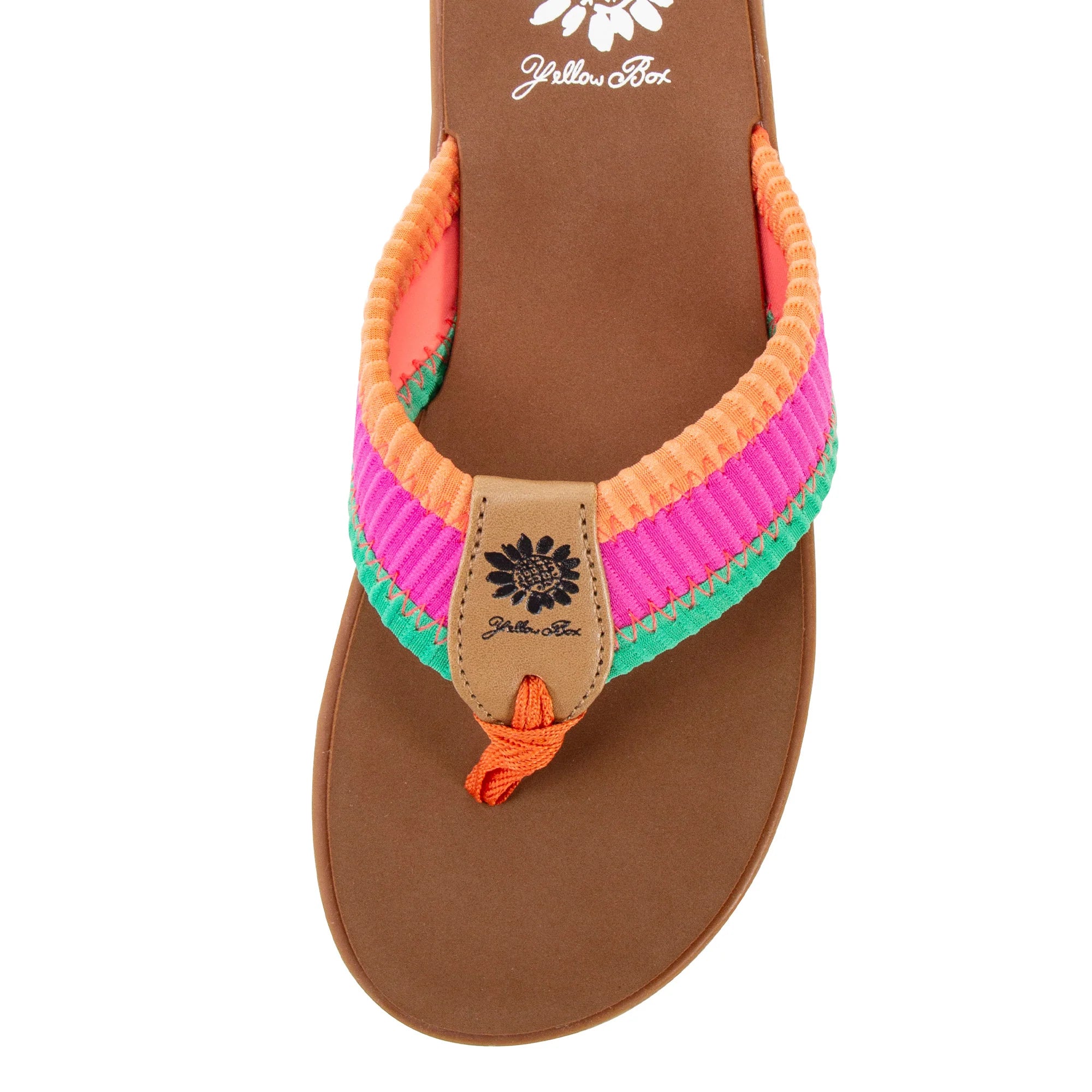 Women's Yellow Box Pink Multi Fahad Flip Flops 65790-FAHAD