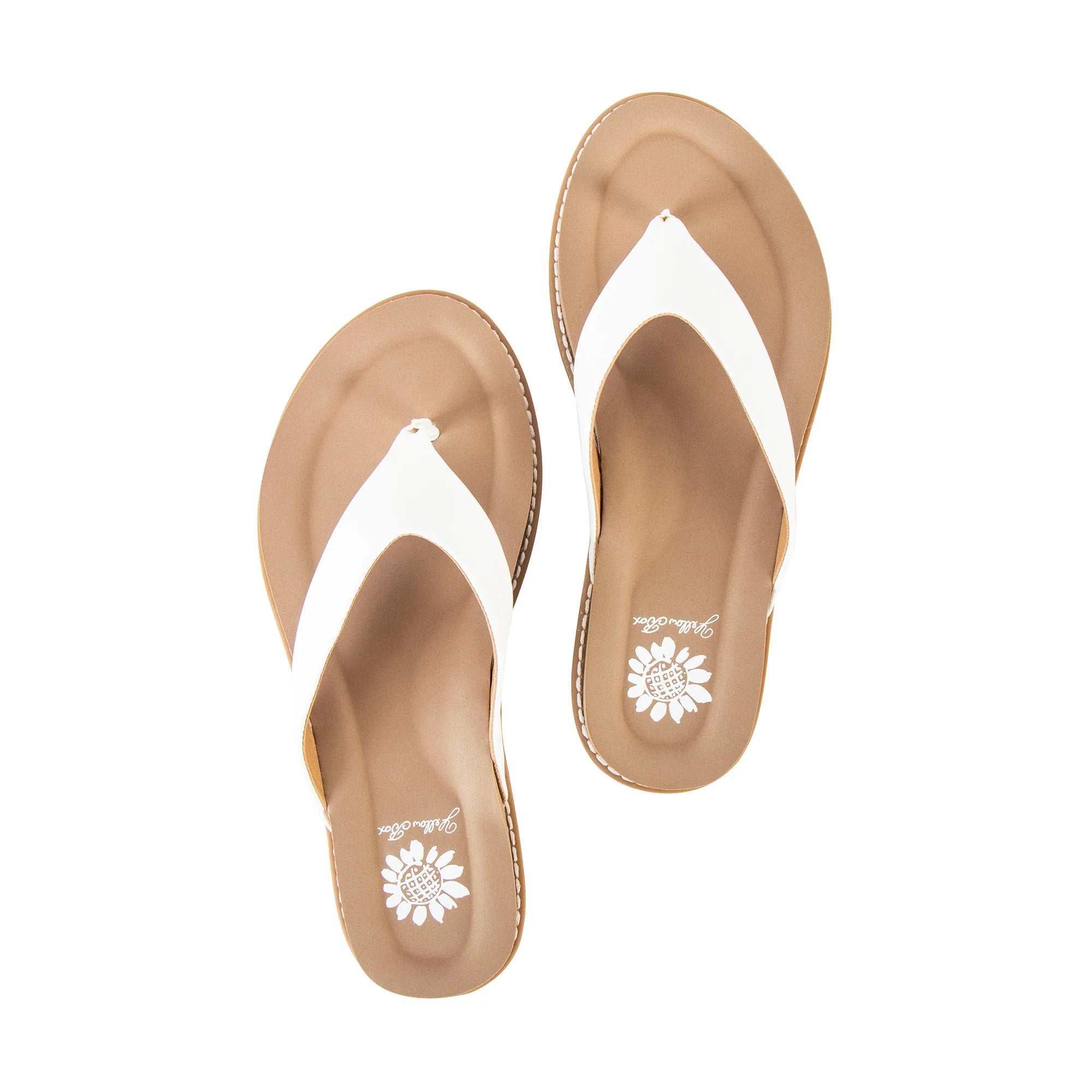 Women's Yellow Box White and Tan Cielo Sandals 66063-CIELO