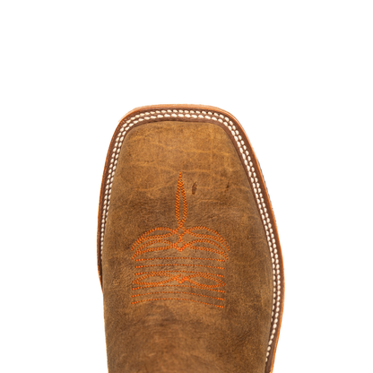 Anderson Bean Natural Brahma with 13" Sea Salt Deercow Top - Crazy House Western Wear