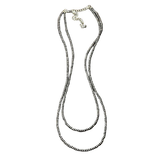 Women's Isac Handmade 2-strand Navajo Bead Necklace 