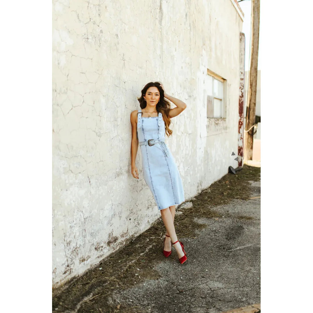 Women's TwoFly Buckle Up Blues Dress - Crazy House Western Wear