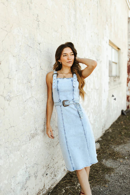 TwoFly Buckle Up Blues Dress