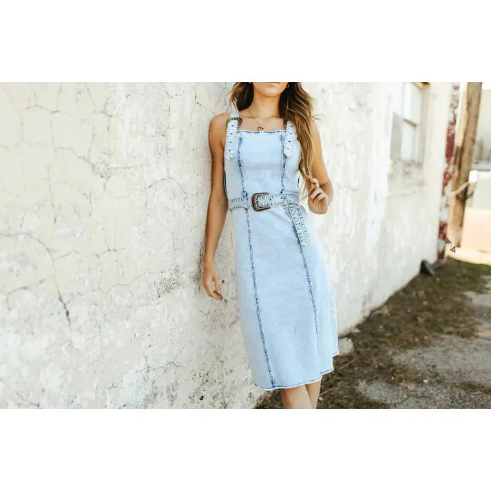 Women's TwoFly Buckle Up Blues Dress - Crazy House Western Wear