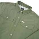 Men's SanJac Olive Green Long Sleeve Snap Up Shirt COA-LS-OGRN - Crazy House Western Wear