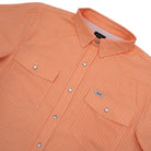Men's SanJac Peach Striped Short Sleeve Button Up COAHUILA-S/S-PCHS - Crazy House Western Wear
