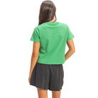Women's Green Crew Neck Cotton T-shirt DZ26C412