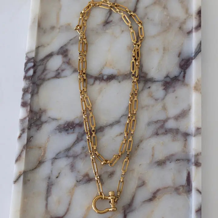 Women's Gold Water Resistant Callie Necklace