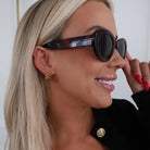 Women's Gold Water Resistant Small Gold Rolly Hoops 