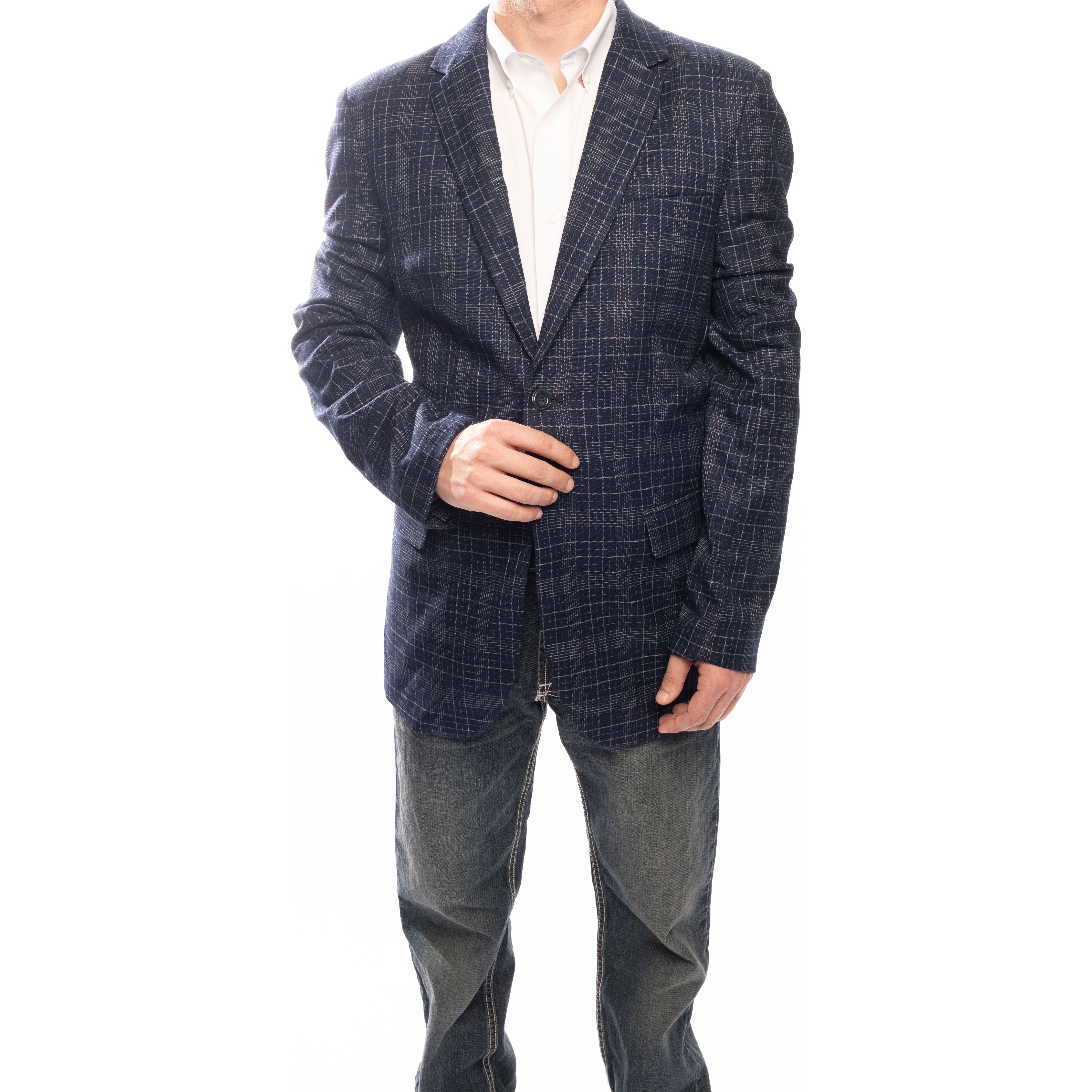 Men's Rock & Roll Plaid Sports Coat BM96C04969 - Crazy House Western Wear