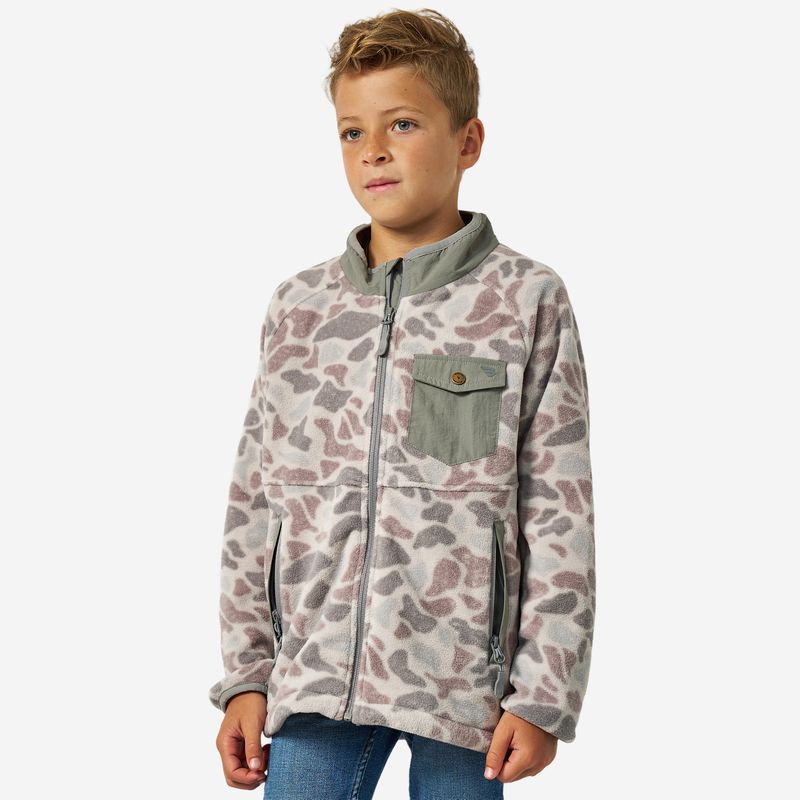 Burlebo Boy's Classic Deer Camo Microfleece Y-MICFZJ-CDC
