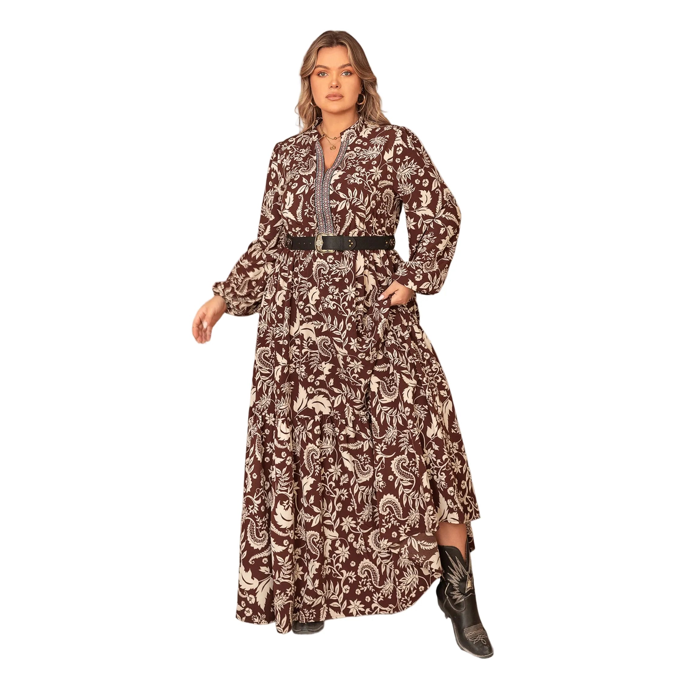 Women's Vacasun Brown Floral Maxi Dress 