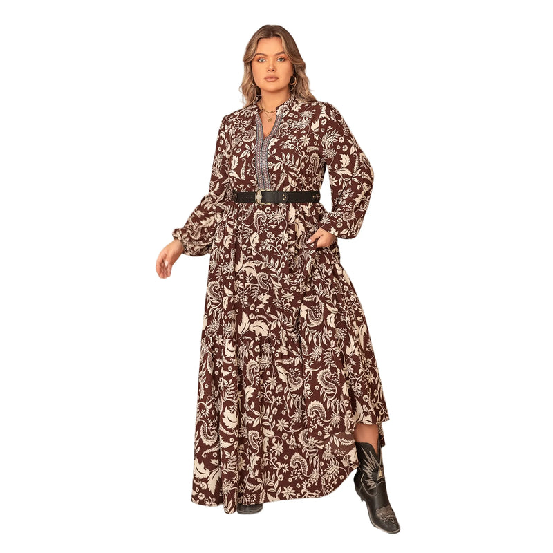Women's Vacasun Brown Floral Maxi Dress 