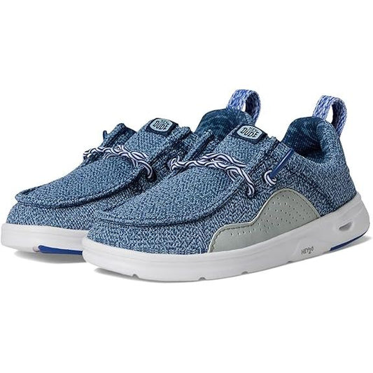 Boy's Hey Dude Wally H20 Mesh Blue Slip on Shoes 43707-4VW