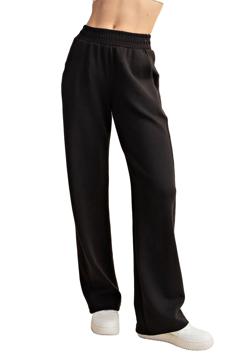 Rae Mode Women's Modal Scuba Cropped Wide Pant