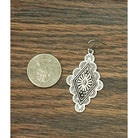 Women's Isac 1.7" Long Silver Concho Earrings 720379