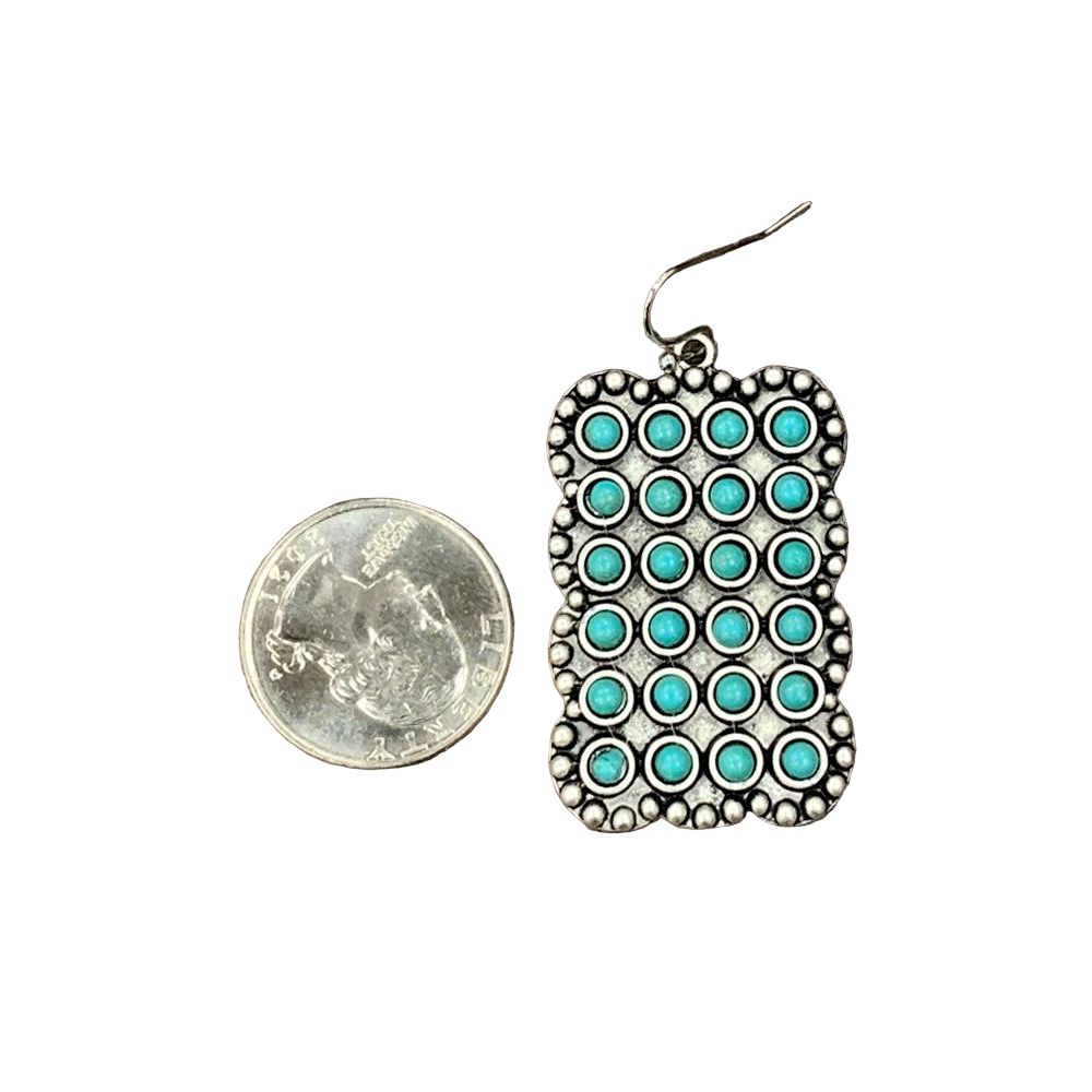 Women's Isac 1.8" Long Turquoise Earrings 