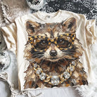 Women's Short Sleeve Glam Raccoon T-shirt 