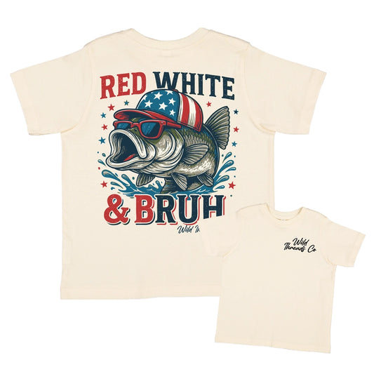 Boy's Red White & Bruh Tee - Crazy House Western Wear