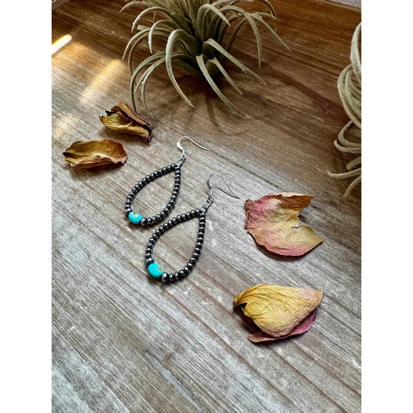 Bijoux Fab Sleeping Beauty Turquoise Teardrop Earrings - Sterling Silver EAR-TEAR-059-SLE