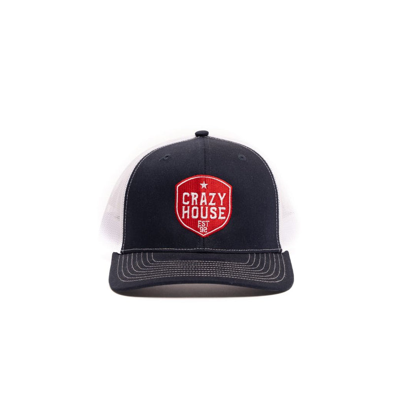 Crazy House Unisex Navy and White Cap with Red Stitching - Crazy House Western Wear