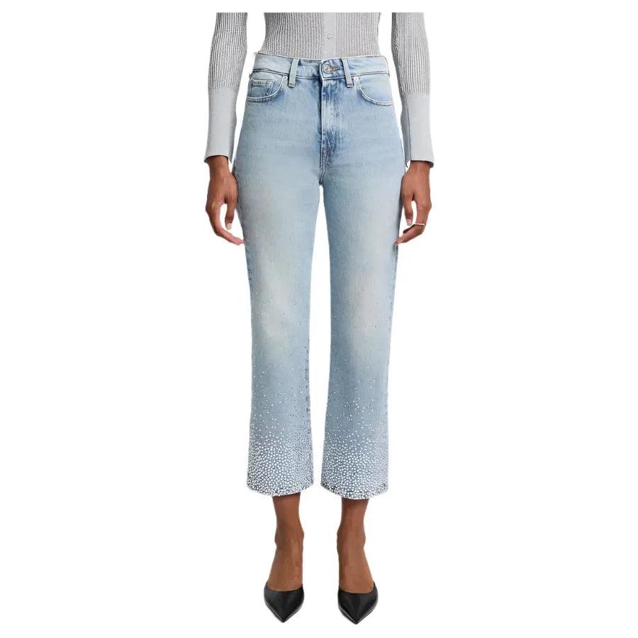 Women's Seven for All Mankind Logan Embellished Stovepipe 7U113C10-JCY - Crazy House Western Wear