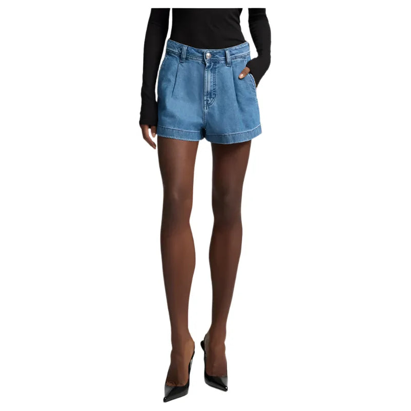 Women's Seven For All Mankind Weightless Denim Pleated Short 7UL20E38-1BB - Crazy House Western Wear