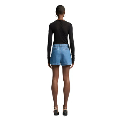 Women's Seven For All Mankind Weightless Denim Pleated Short 7UL20E38-1BB - Crazy House Western Wear