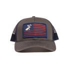 Charcoal and Navy Snapback with Jackelope Flag Patch - Crazy House Western Wear