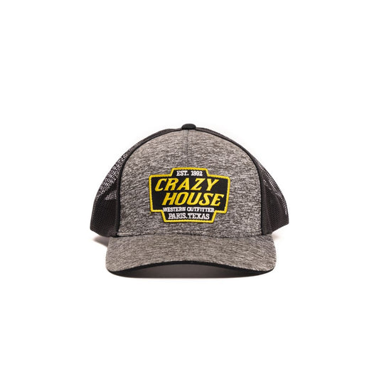 Crazy House Unisex Gray and Black Snapback with Outfitter Patch - Crazy House Western Wear