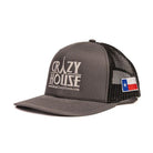 Charcoal and Black Snapback with Crazy House Stitching - Crazy House Western Wear