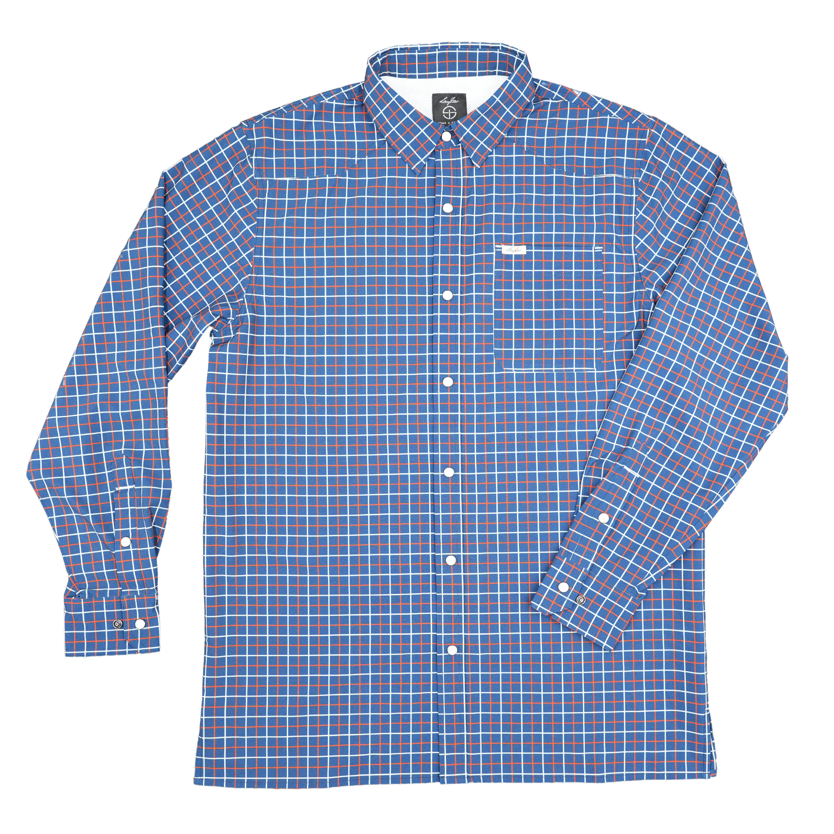 Men's SanJac Long Sleeve Snap Up Grid Patterned Shirt COAHUILA-L/S-GRID - Crazy House Western Wear