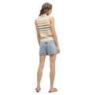 Women's Multi-color Striped Sweater Tank WL25-10472 - Crazy House Western Wear