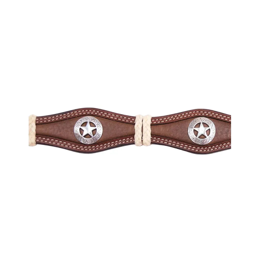 Boy's Cowboy Chrome Scalloped Belt with Rawhide Braid and Stars 815