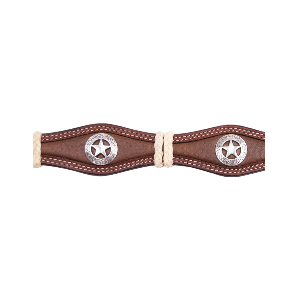 Boy's Cowboy Chrome Scalloped Belt with Rawhide Braid and Stars 815