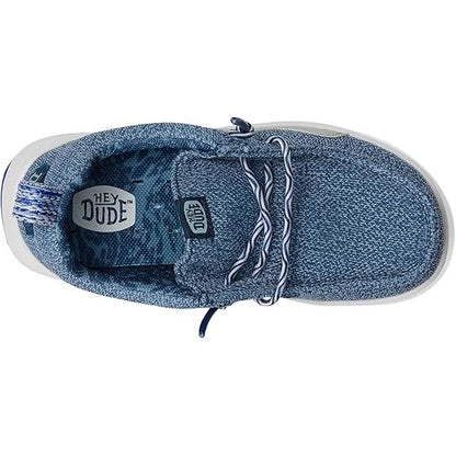 Boy's Hey Dude Wally H20 Mesh Blue Slip on Shoes 43707-4VW