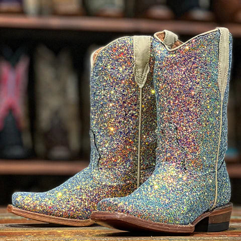 Kid's Tanner Mark Glitter Boots TMG205037 - Crazy House Western Wear