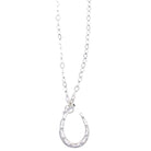 Women's West & Co 34" Silver Chain Necklace with Large Horseshoe Pendant N1513HRS