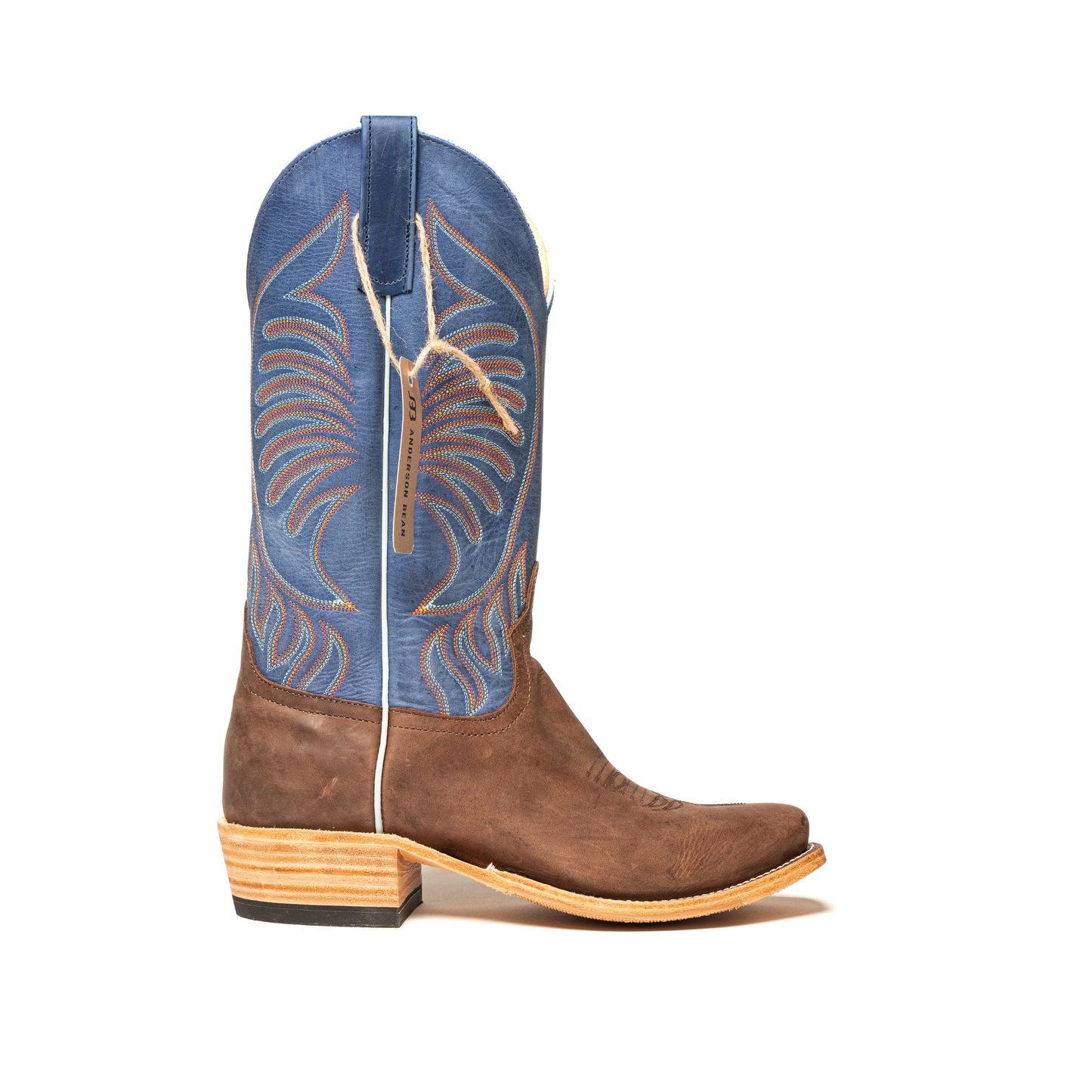 Anderson Bean Dark Brown Barcelona with 13" Blue Barcelona Top S5200 - Crazy House Western Wear