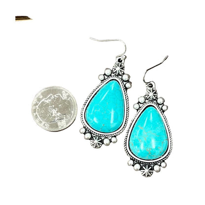 Women's Isac 2" Long Turquoise Earrings 